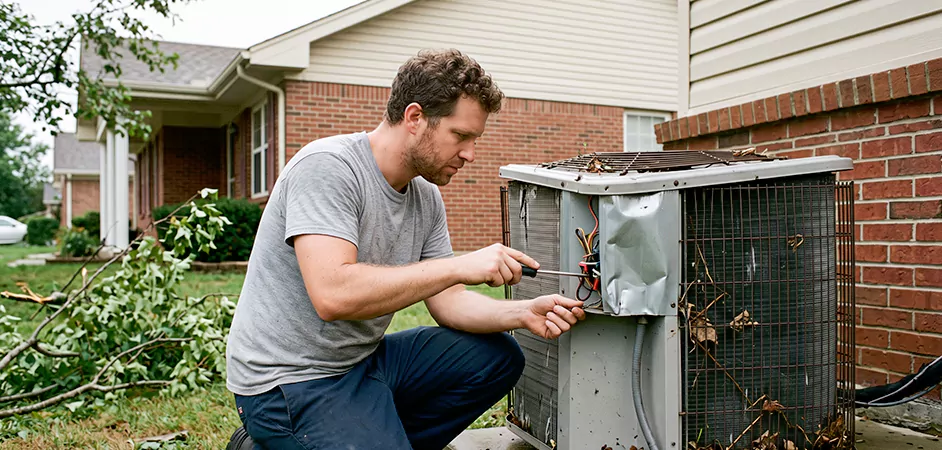 Storm Damage HVAC Restoration in Irvington