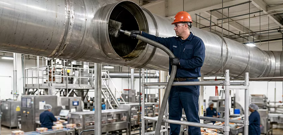 Food Processing Facility Duct Cleaning in Irvington